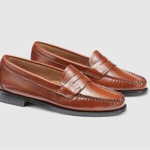 G.H. Bass Weejuns Women's Cognac Brown Leather Penny Loafer Shoe Size  7.5